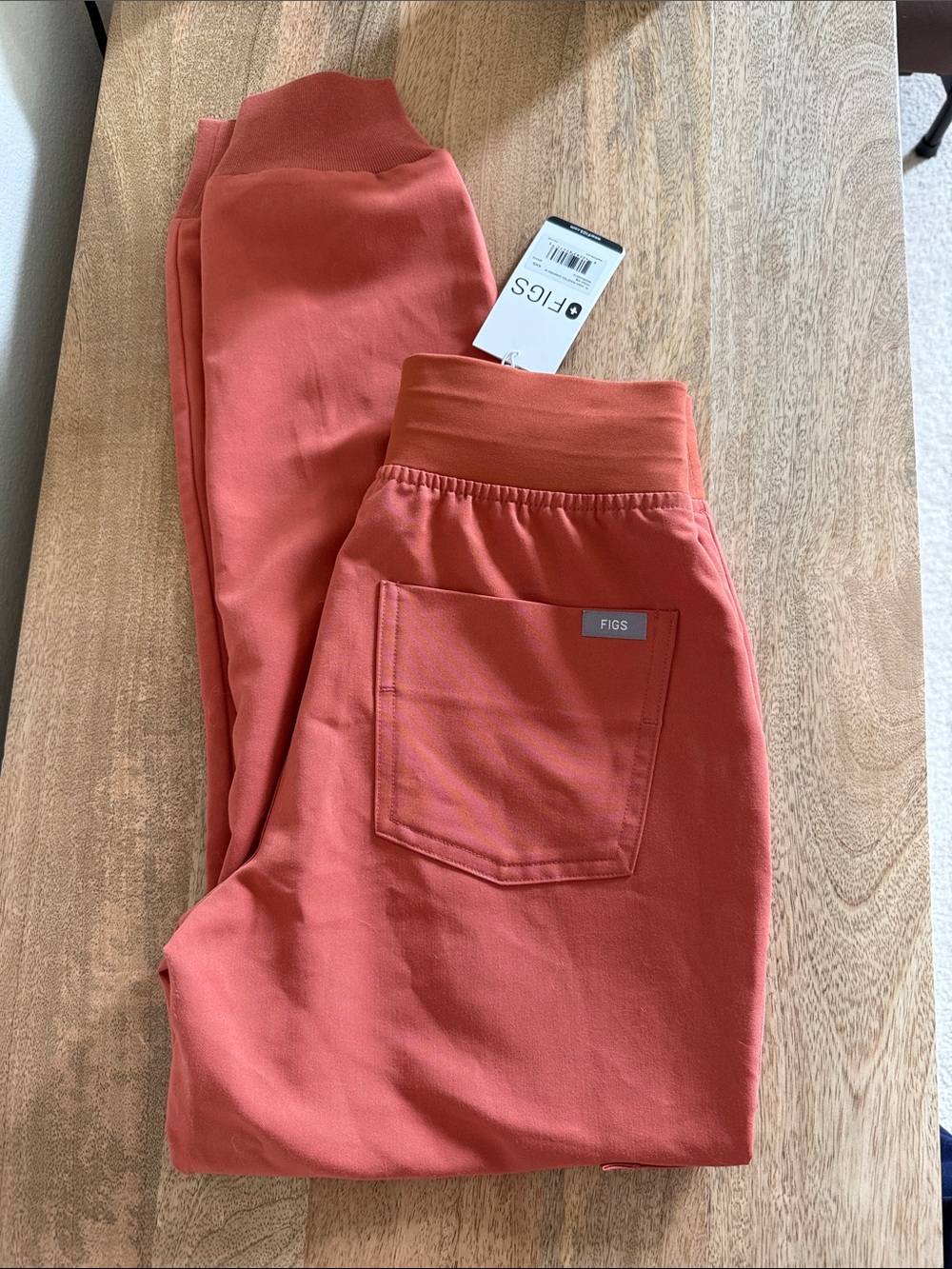 NWT Figs High Waisted Zamora Jogger Scrub Pants XXS Terracotta